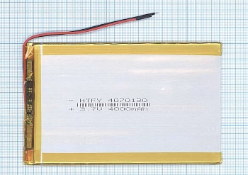 Аккумуляторная батарея Li-Pol (4x70x130мм), 2pin, 3.7В, 4000мАч