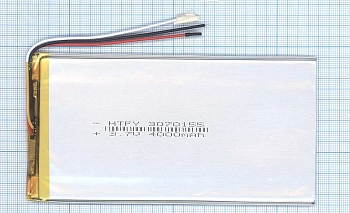 Аккумуляторная батарея Li-Pol (3x70x155мм), 3pin, 3.7В, 4000мАч
