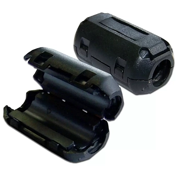 Фильтр ферритовый на шнур питания 3х1.5 мм2 с защелкой, черный, LAN-FF-1.50-BK