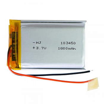 Аккумуляторная батарея Li-Pol (10x34x50мм), 2pin, 3.7В, 1800мАч
